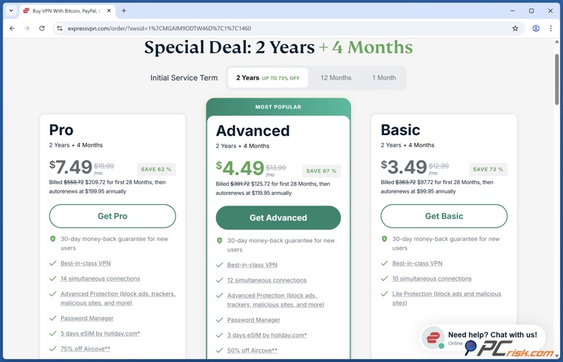 ExpressVPN fijación de precios