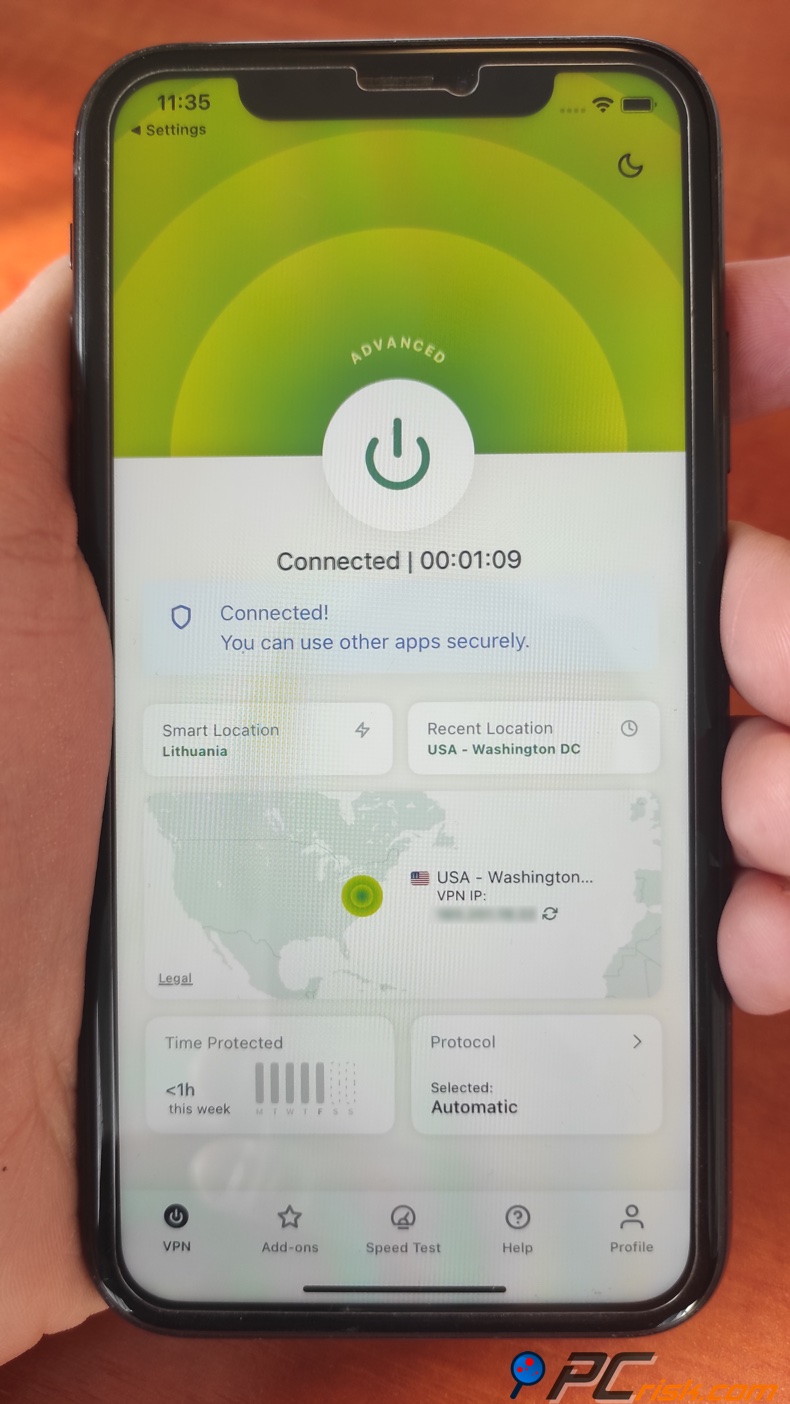 iOS pantalla de inicio