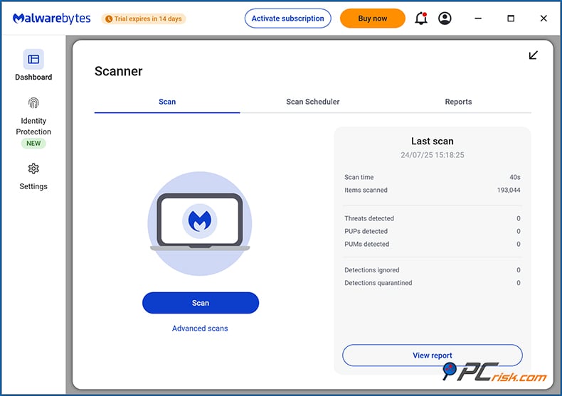 malwarebytes protección contra virus