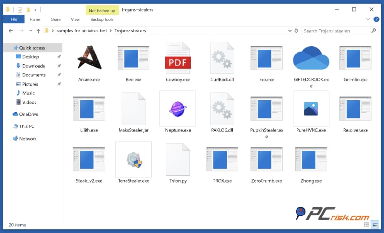 mcafee prueba interna de malware
