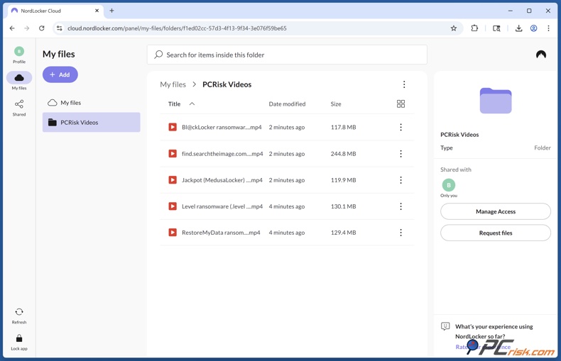 Nordlocker página web