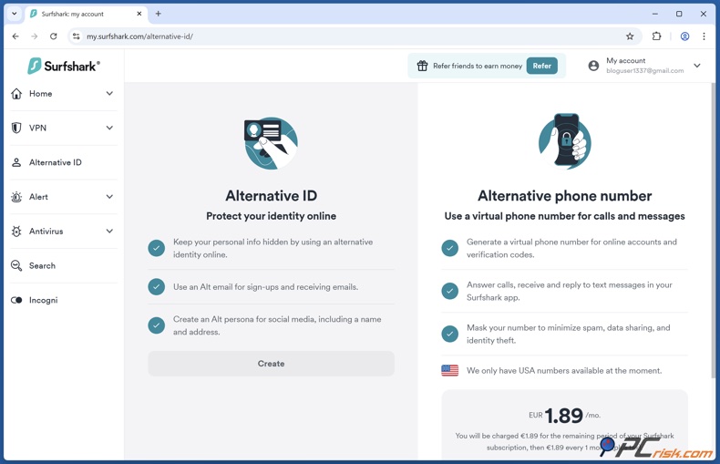 Surfshark VPN Suplente ID