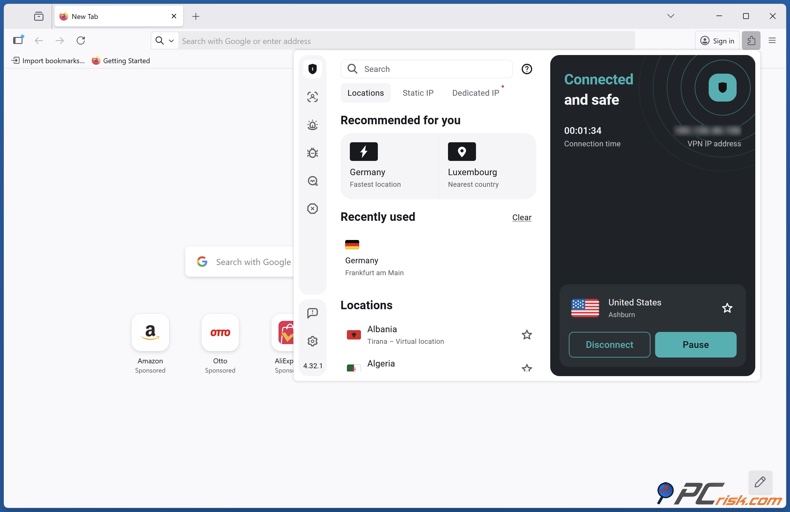 Surfshark VPN Extensión para Firefox