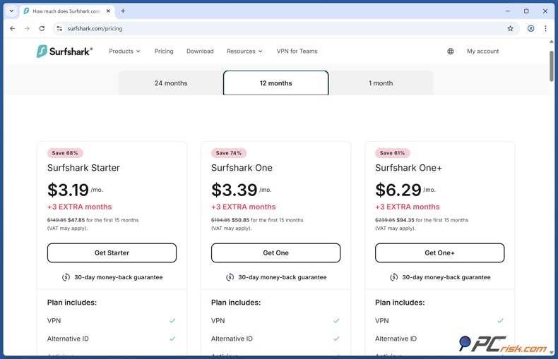 Surfshark VPN precio anual