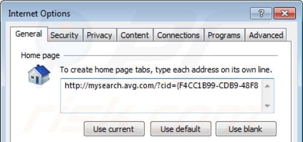 Eliminando AVG search de la página de inicio de Internet Explorer