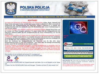 navegador bloqueado Polonia