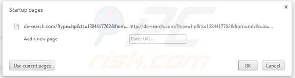 Eliminando Do-search.com de la página de inicio de Google Chrome