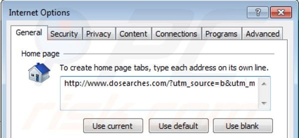 Eliminar Dosearches de la página de inicio de Internet Explorer