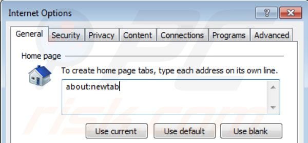 Eliminar Hometab de la página de inicio de Internet Explorer