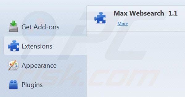 Eliminando maxwebsearch.com de la página de inicio de Mozilla Firefox