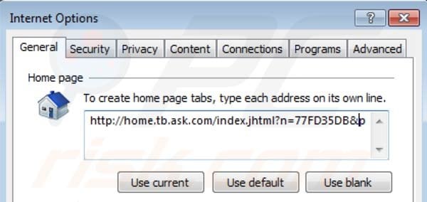 Eliminar la barra de Mindspark de la página de inicio de Internet Explorer