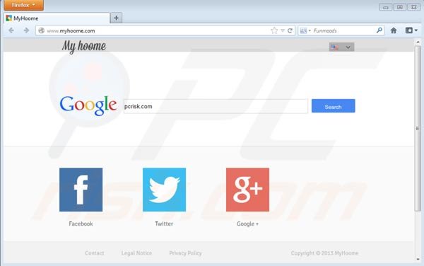Secuestrador de navegadores Myhoome.com