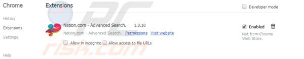  Eliminar Nation Search de Google Chrome