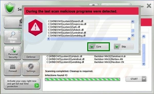  Paso 1 para eliminar Security Cleaner Pro