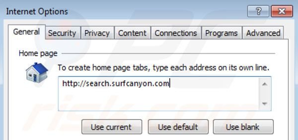 Eliminando Surf Canyon de las extensiones de Internet Explorer