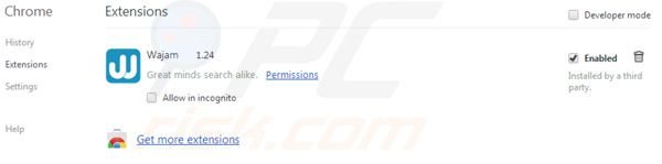 Eliminar Wajam de Google Chrome 2