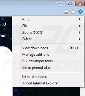 Eliminando Websteroids de Internet Explorer paso 1