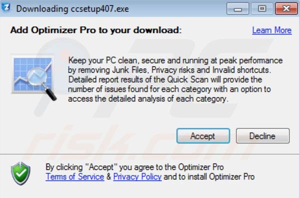 Zoom downloader sugeriendo la instalación de adware