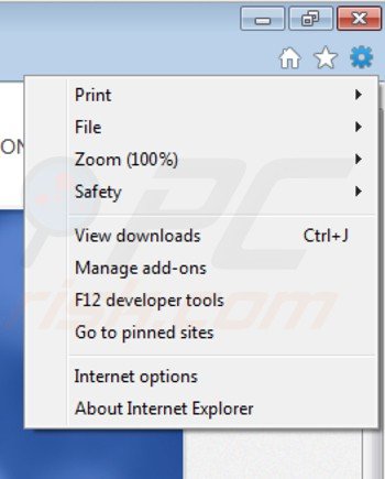 Eliminando los anuncios de right coupon de Internet Explorer paso 1