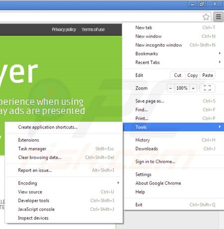 Eliminando ads by video player de las extensiones de Google Chrome paso 1