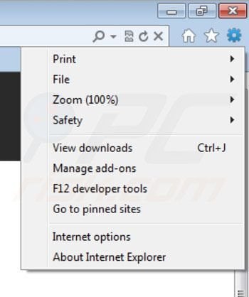 Eliminando iWebar de Internet Explorer paso 1