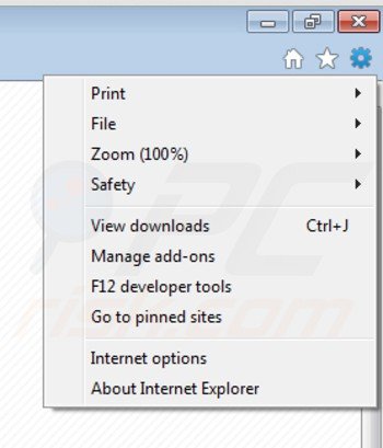 Eliminando la aplicación safeweb de Internet Explorer paso 1