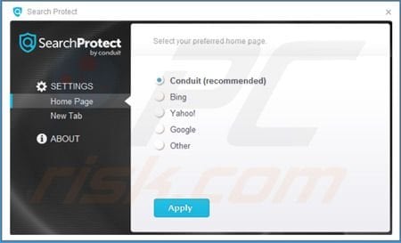 configuración de Search Protect by Conduit