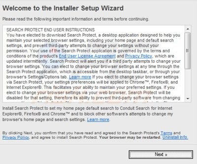 instalador del secuestrador de navegadores trovi.com