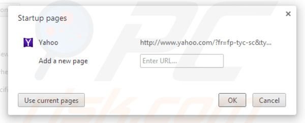 Eliminando la barra Yahoo toolbar de la página principal de Google Chrome