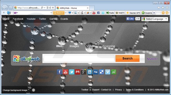 allmyweb.com salta automáticamente en los navegadores