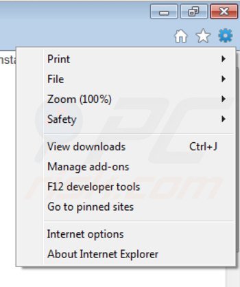 Eliminando buzz-it de Internet Explorer paso 1