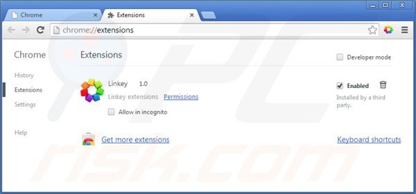 Eliminando el secuestrador de navegadores default-search.net de las extensiones de Google Chrome