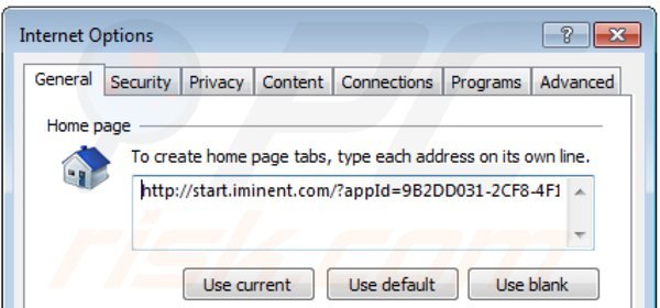 Eliminando start.iminent.com de la página de inicio de Internet Explorer