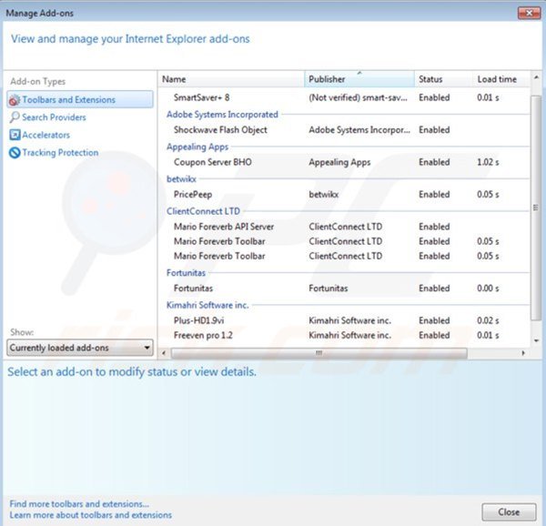 Eliminando los anuncios de lollipop de Internet Explorer paso 2