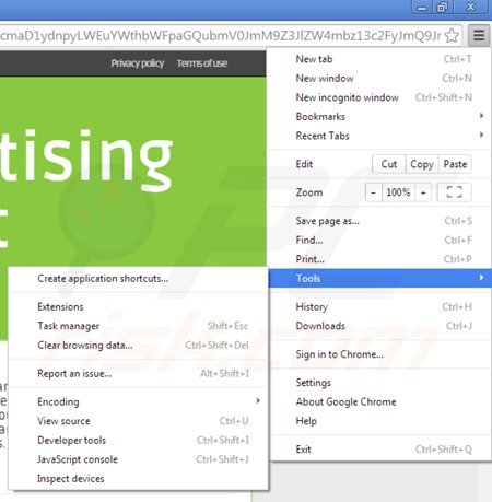 Eliminando los anuncios onlinebrowseradvertising de Google Chrome paso 1