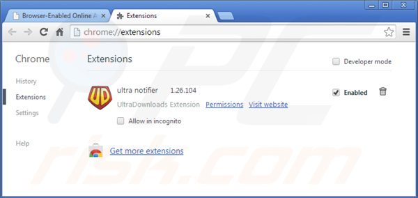 Eliminando los anuncios onlinebrowseradvertising de Google Chrome paso 2