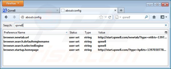 Eliminar start.qone8.com del motor de búsqueda por defecto de Mozilla Firefox