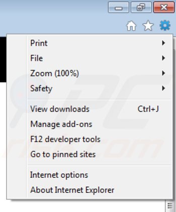 Eliminando 123hd-ready de Internet Explorer paso 1
