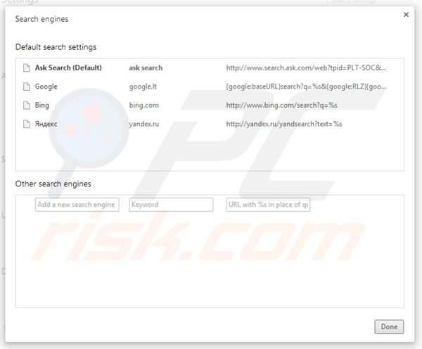 Eliminar ask social toolbar del motor de búsqueda por defecto de Google Chrome