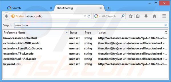 Eliminar websearch.awsomesearchs.info del motor de búsqueda por defecto de Mozilla Firefox