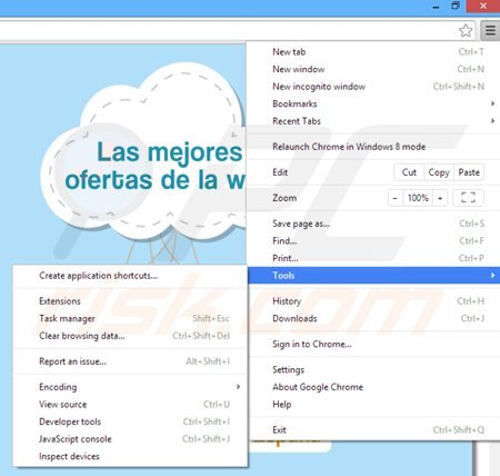 Eliminando los anuncios contextfree de Google Chrome paso 1