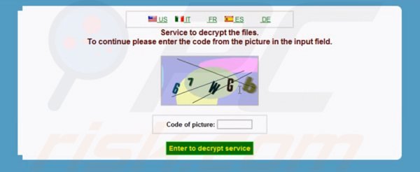 protección captcha en el sitio web cryptowall