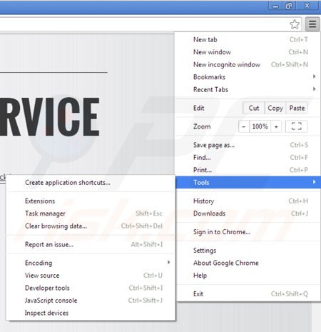 Eliminando los anuncios dailyofferservice de Google Chrome paso 1