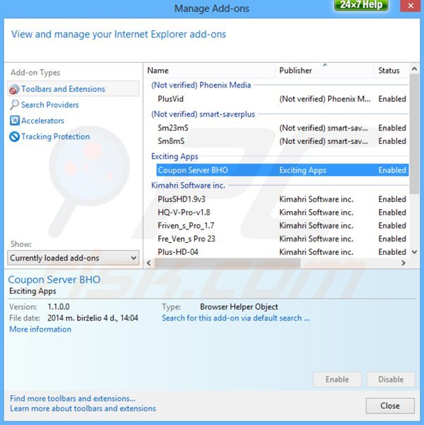 Eliminando los anuncios de deal finder de Internet Explorer paso 2