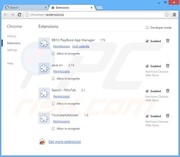 Eliminando las extensiones relacionadas con websearch.eazytosearch.com de Google Chrome