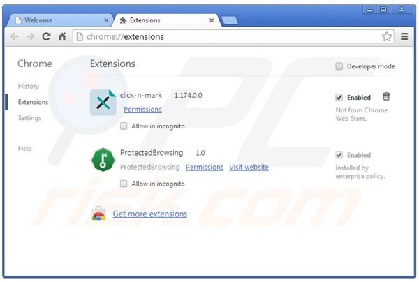 Eliminando los anuncios hq-quality de Google Chrome paso 2