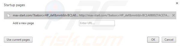 Eliminando Max-start.com de la página de inicio de Google Chrome