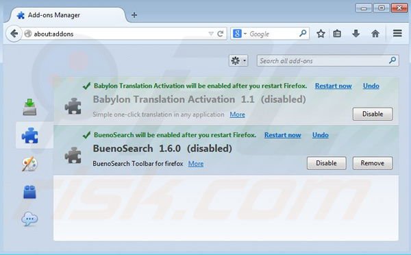 Eliminando Max-start.com de las extensiones de Mozilla Firefox