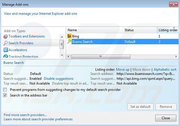 Eliminar Max-start.com del motor de búsqueda por defecto de Internet Explorer