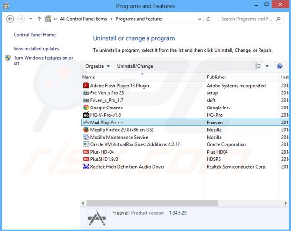 desinstalar el software publicitario media play air + del panel de control